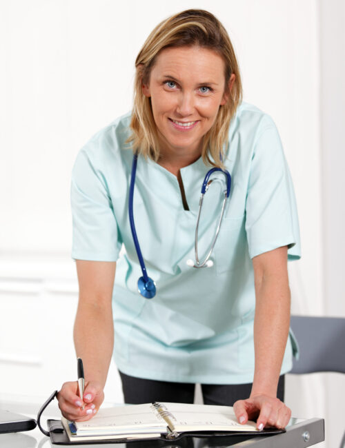 doctor woman with pen